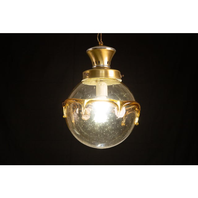 Transparent Murano Flush Mount Bubble Ball, 1970s For Sale - Image 8 of 9