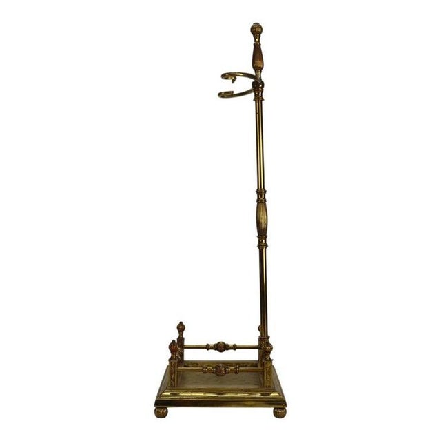 Neoclassical Brass Fireplace Tool Set C1920 For Sale - Image 11 of 17