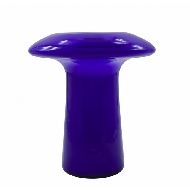 Vintage Italian Cobalt Blue Glass Vase by Angelo Mangiarotti for Knoll International, 1960s For Sale - Image 6 of 6