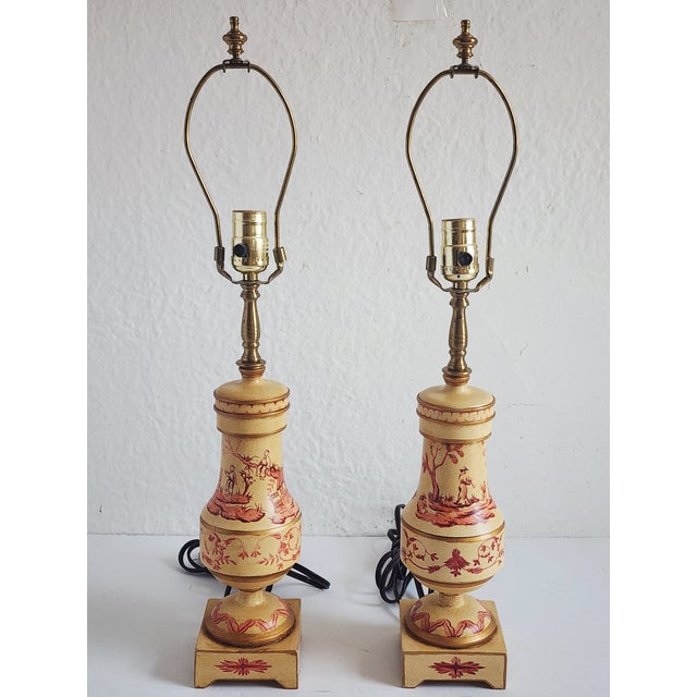 Vintage Ag Collection Chinoiserie Table Lamps-a Pair For Sale - Image 10 of 12