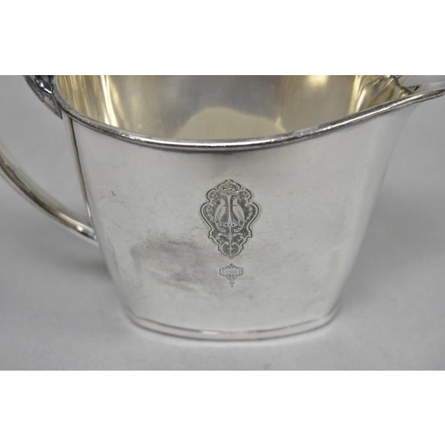 Antique Community Silver Plated Art Deco Birds of Paradise Tea Service Set 3 PCS For Sale - Image 14 of 18