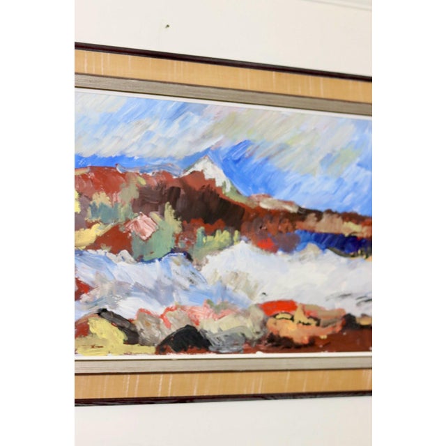 H Öman, Mountain Motif, 1960s, Oil on Board, Framed For Sale - Image 7 of 11