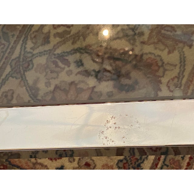 Modern Chrome Glass & Brass End Tables-a Pair For Sale In Philadelphia - Image 6 of 11