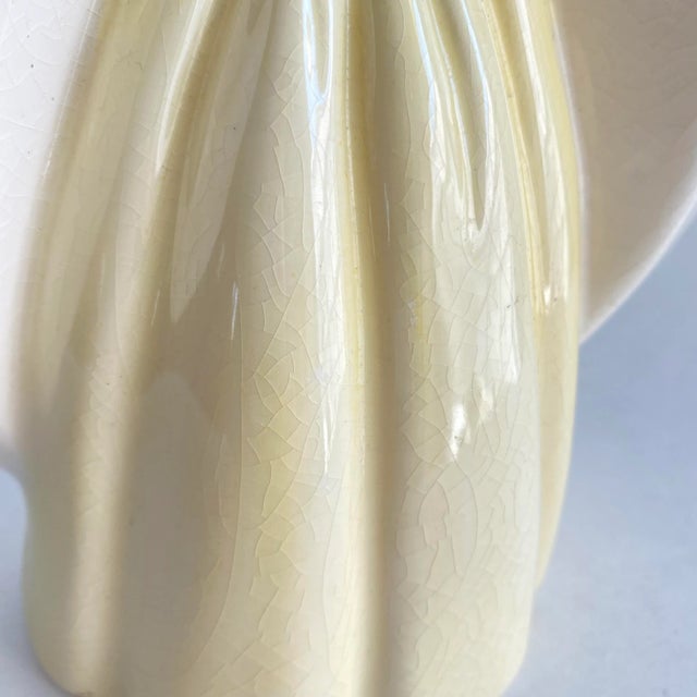 1940s Vintage Southern Belle Lady Double Vase 1940s Matie Weil Ware California Pottery Yellow Dress For Sale - Image 5 of 10