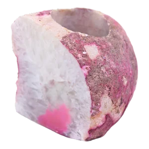 Vintage Boho Chic Fuchsia Pink Geode Pen Holder