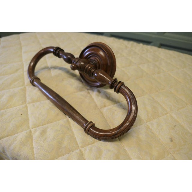 Bed Canopy Curtain Frame in Walnut For Sale - Image 3 of 7