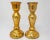 Art Deco 19th Century Gold Fluted Mercury Glass Candlesticks - Pair For Sale - Image 3 of 9