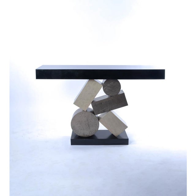 Grey and Black Stack Console by Aymeric Lefort For Sale - Image 12 of 18