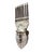 Metal African Bamana Ntomo Marka Mask W/ Aluminum 22.5" H For Sale - Image 7 of 9