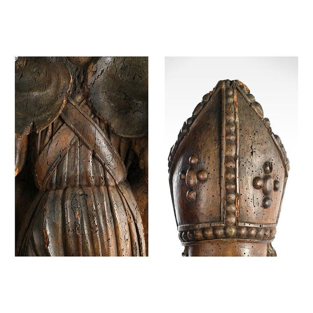 Timber Iron Sculpture of St. Nicolas For Sale - Image 3 of 5