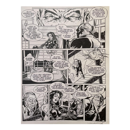 David Jouvent, Ork, The Secret of Poseidon, Original Comic Strip in Indian Ink For Sale