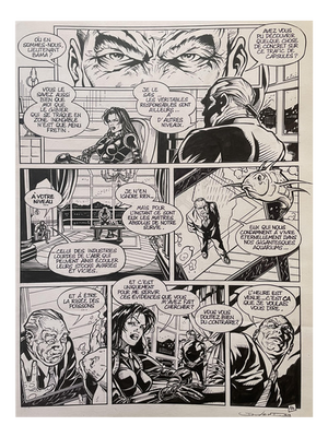 David Jouvent, Ork, The Secret of Poseidon, Original Comic Strip in Indian Ink
