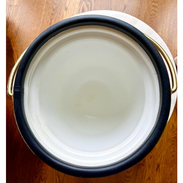 1960s 1960s Chic Mid-Century Cork & Brass Ice Bucket — Perfect for Coastal Entertaining or a Luxe Bar Cart For Sale - Image 5 of 5