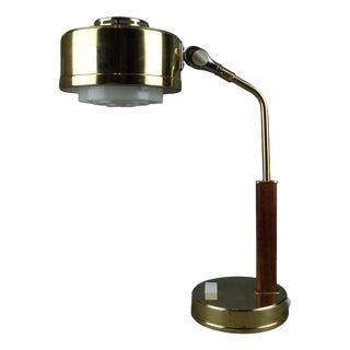 Vintage Swedish Table Lamp in Brass for BJS Skellefteå, 1950s For Sale