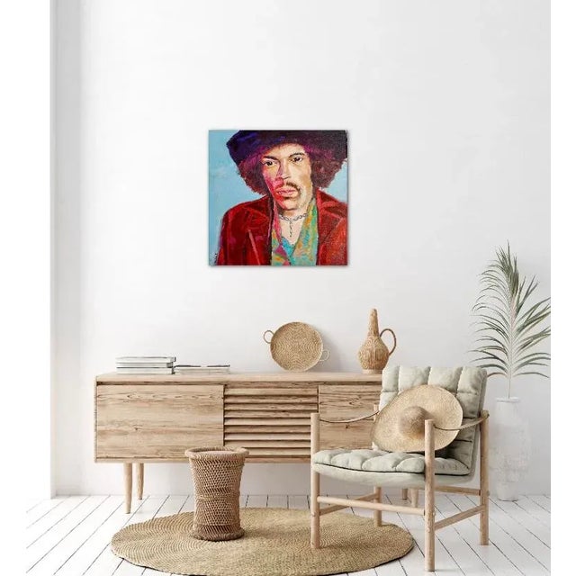 Modern Narratives Collection — Contemporary Pop Art Portrait (24″×24″, Original Oil on Canvas) For Sale - Image 10 of 12