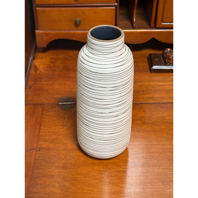 Heath Ceramics Sausalito Striated Ceramic Vase For Sale - Image 9 of 12