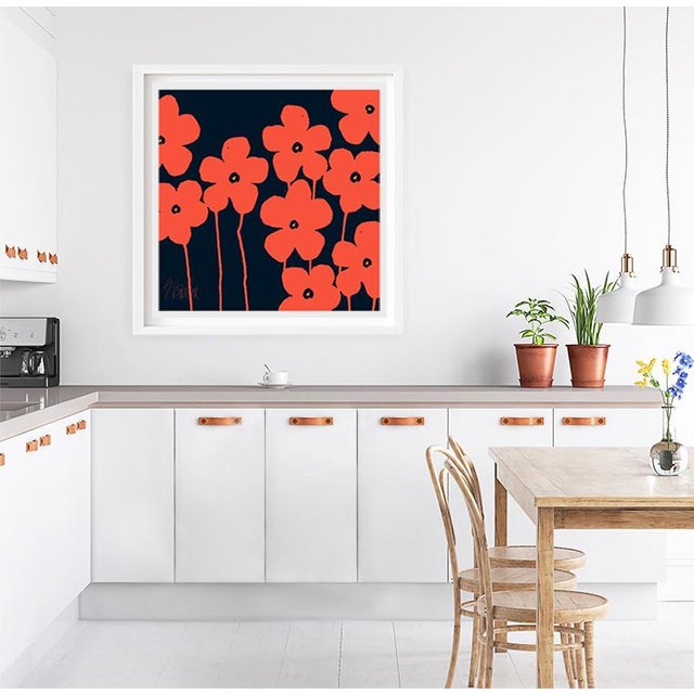 "Fabulous Flowers" by Liz Roache (Orange and Navy) Liz created this piece to show the power of two colors. The design is...