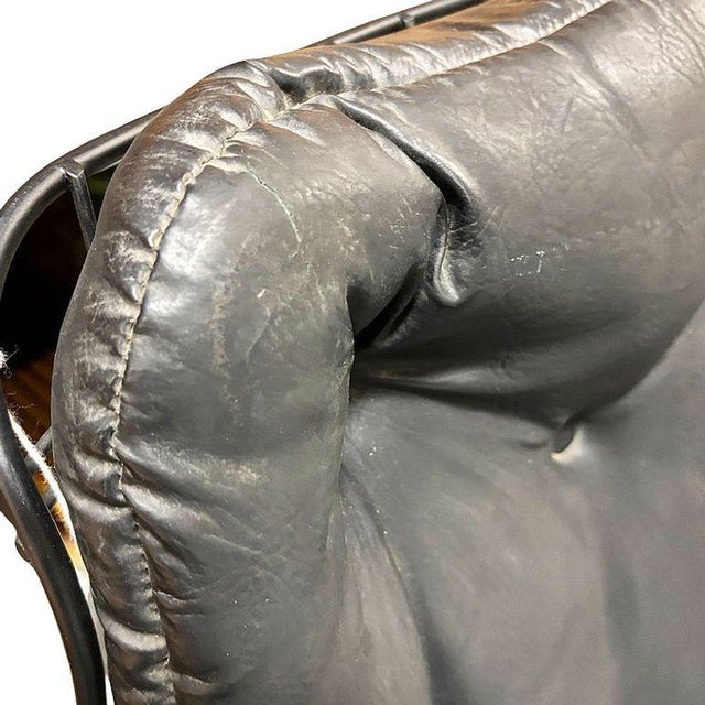 MCM Model 90 "Riviera" Swivel Springer Iron Lounge Chair W/ Ottoman by Homecrest For Sale - Image 11 of 15