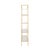 Worlds Away Matthew Izzo Home Goldie Gold Leaf Ball Lined Etagere With Four Clear Glass Shelves For Sale - Image 4 of 6