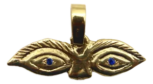 14k Gold Eye Milagro Charm-Pendant