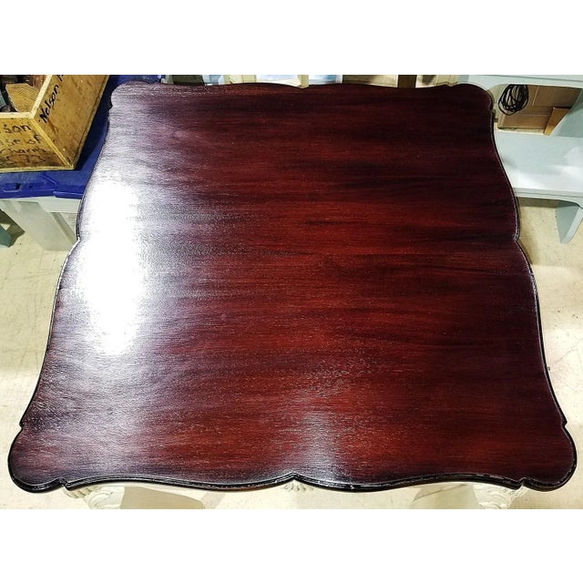 French Provincial Mid-Century Drape Table For Sale - Image 3 of 6