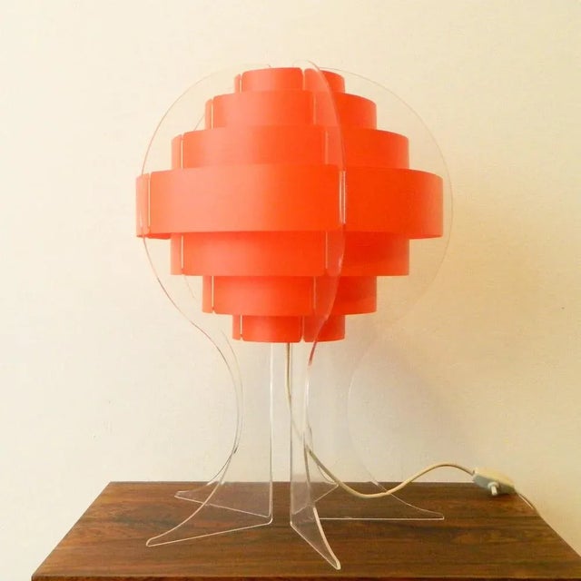 Strips Table Lamp in Acrylic Glass by Preben Jacobsen & Flemming Brylle for Quality System, Denmark, 1970s For Sale - Image 6 of 7