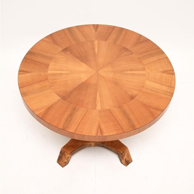 Antique Swedish Walnut and Satin Birch Coffee Table, 1930 For Sale - Image 3 of 6