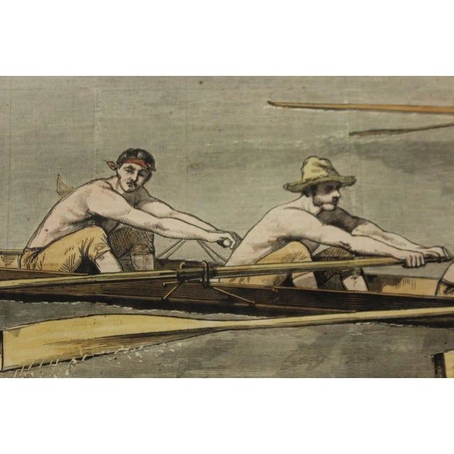 Traditional "The Intercollegiate Regatta, Victorious Cornell vs Harvard" For Sale - Image 3 of 10