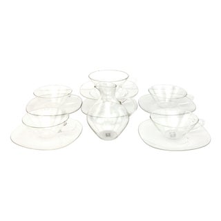 Tea Service by Heinrich Töpferhardt for Jenaer Glas, 1955, Set of 13 For Sale