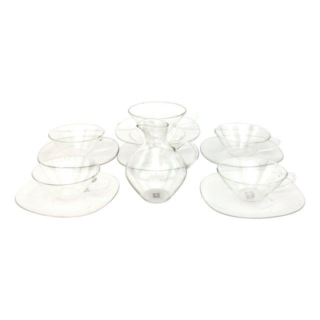 Tea Service by Heinrich Töpferhardt for Jenaer Glas, 1955, Set of 13 For Sale