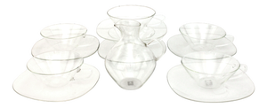 Tea Service by Heinrich Töpferhardt for Jenaer Glas, 1955, Set of 13