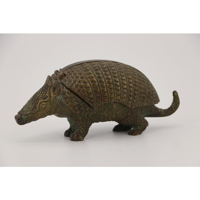 Victorian 19th Century Victorian Bronze Armadillo Inkwell For Sale - Image 3 of 15
