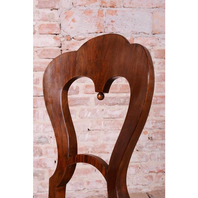 Cream Biedermeier Chairs in Walnut, Austria, 1830s, Set of 8 For Sale - Image 8 of 15