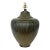 Mid-Century Modern Pleated/ Ribbed Metal Gourd Large Table Lamp For Sale