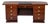 French Art Deco Mahogany Executive Desk With Inset Leather Writing Surface, Circa 1930s For Sale