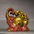Traditional Vintage Cloisonné Elephant Statue With Golden Apples, Birds, and Floral Motifs For Sale - Image 3 of 9