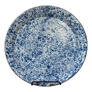 Large Vintage Blue and White Graniteware / Spatterware Tray