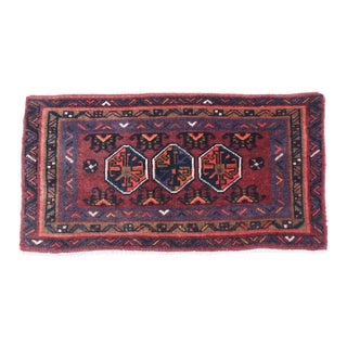 Late 20th Century Handwoven Turkoman Rug With Hexagonal Medallions -1' 19'' X 3' 3'' For Sale