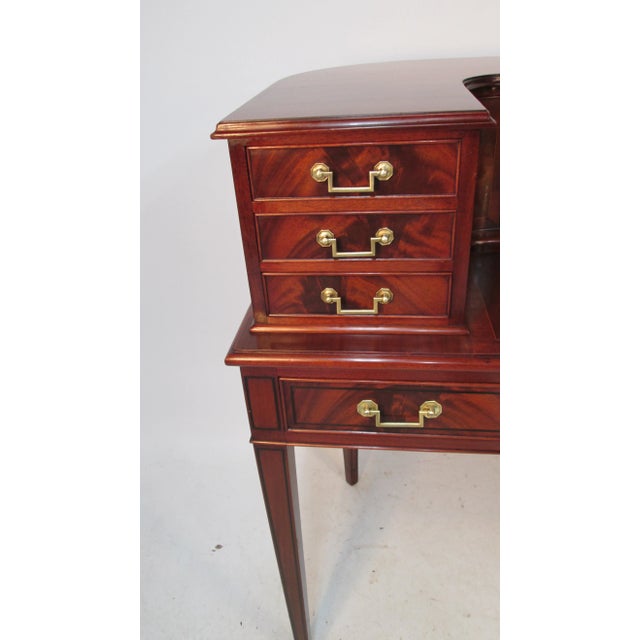1940s Mahogany Carlton Desk For Sale - Image 4 of 9