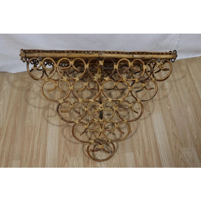 Huge Rattan Entrance Mirror and Saddle by Franco Albini, 1960, Set of 2 For Sale - Image 12 of 13