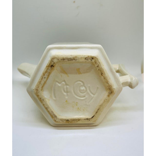 1940s 1940 McCoy Hexagonal Teapot For Sale - Image 5 of 6
