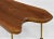 1950s Mid-Century Walnut & Brass Coffee Table in the Style of Carl Auböck, 1950s For Sale - Image 5 of 11