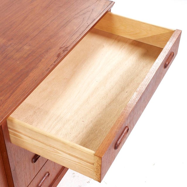 Arne Vodder Style Mid Century Teak Credenza For Sale - Image 10 of 13