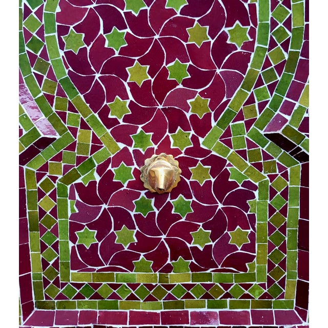 Just arrived! This beautiful green and burgundy handmade Moroccan mosaic tile fountain comes directly from the artisans of...