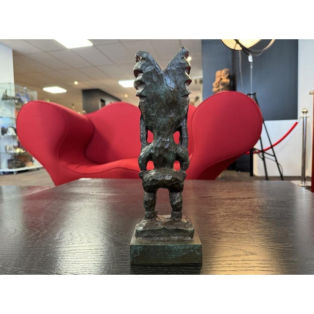 Joel Roux, Bronze Sculpture of a Tiki, Unique Work, 2000 This piece has an attribution mark, I am sure that it is...