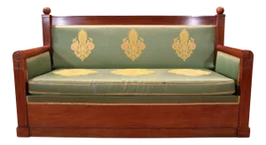 Turkish Empire Sofa with Wood Frame