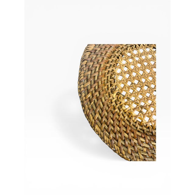 Mid-Century Modern Vintage Boho Rattan Charger Plates - Set of 6 For Sale - Image 3 of 12