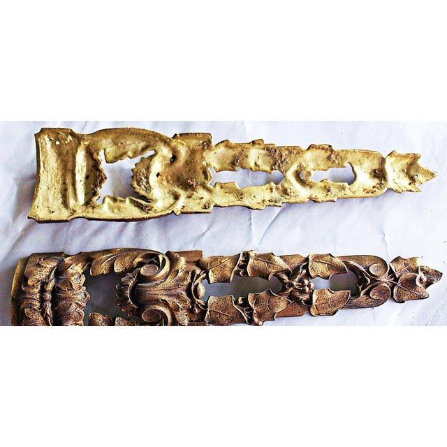 French Late 19th Century Gold-Plated Bronze French Mounts - a Pair For Sale - Image 3 of 6