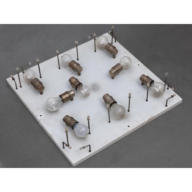 Large Square Iced Textured Glass Flush Mount from Kalmar, 1960s For Sale - Image 14 of 15