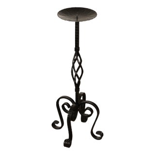 Vintage Wrought Iron Candlestand For Sale